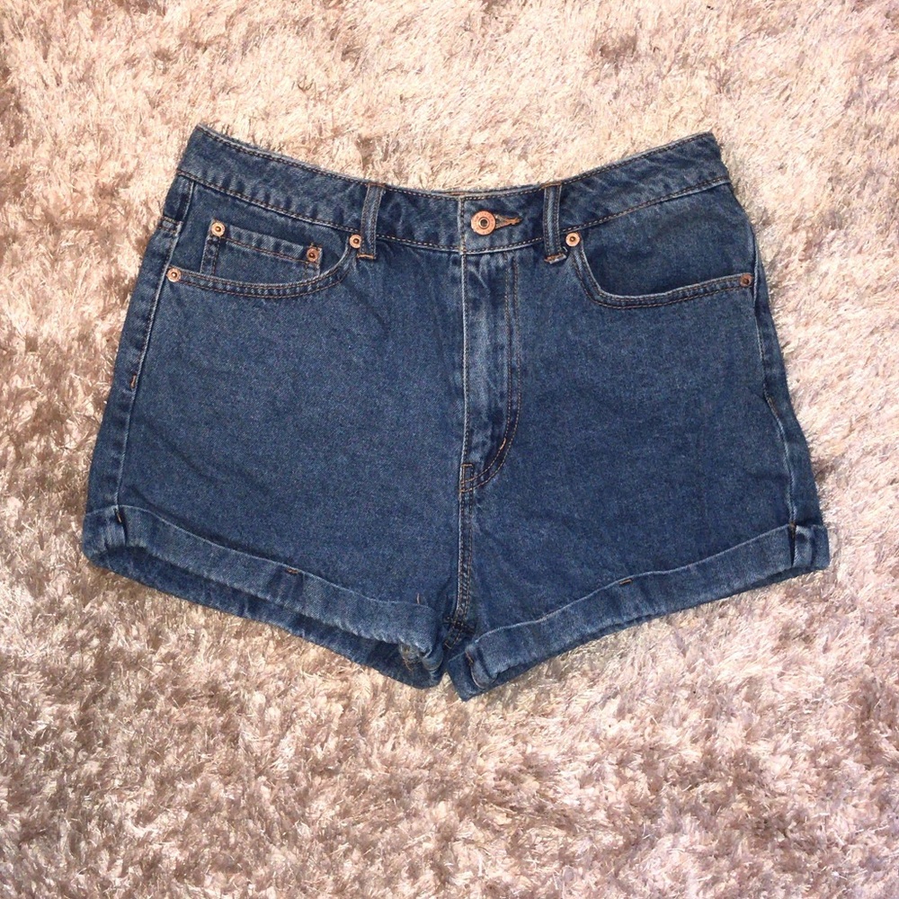 Forever 21 high waisted cuffed denim shorts
